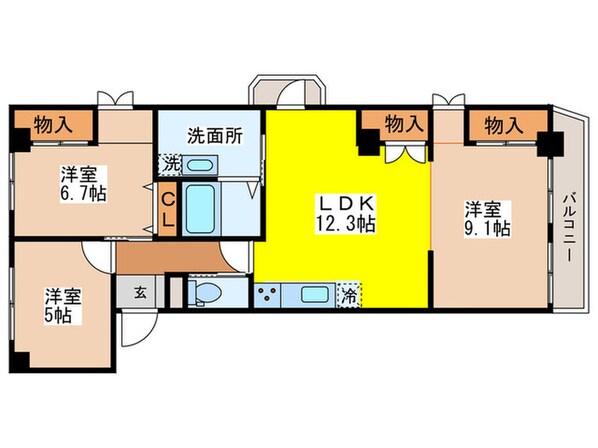 金津賀第5ビルの物件間取画像